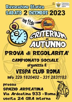 CRITERIUM AUTUNNALE VESPA CLUB ROMA