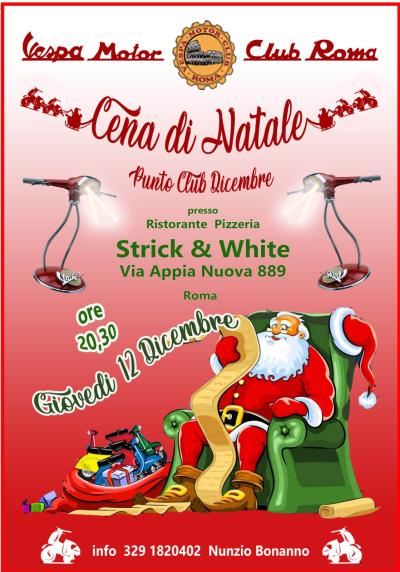 CENA DI NATALE e PUNTO CLUB Dicembre CENA DI NATALE e PUNTO CLUB Dicembre
